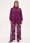 Tunic flare UNI DOLCE - purple 