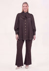 Trousers bootleg DENIM DOLCE BROWN - brown