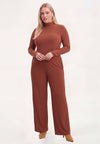 Trousers loose UNI R-DOLCE - mid brown