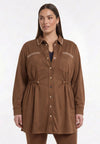 Jacket SUEDE ALIKE - mid brown