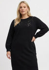 Dress MOONFLEECE - black 