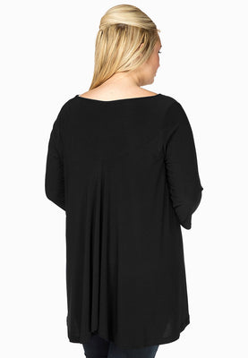 Shirt wide pleat back DOLCE - black  - #3