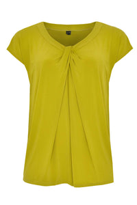 Shirt wide drape neck DOLCE - green - #4