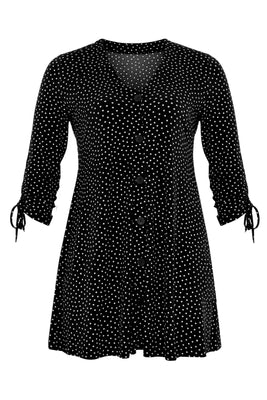 Cardigan wide bot string DOTS - black  - #4