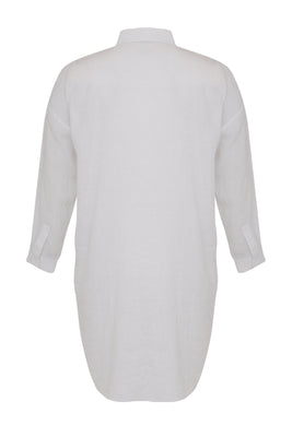 Blouse long LINEN - white  - #3