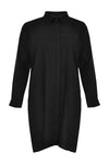 Blouse long LINEN - black 