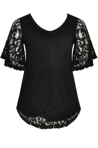 Tunic flare LACE - black - #2