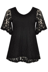Tunic flare LACE - black - #1