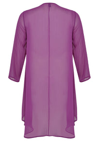 Blouse jacket voile UNI - purple - #3