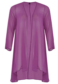 Blouse jacket voile UNI - purple - #4