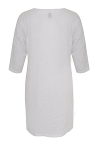 Dress beaded LINEN - white - #3