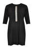 Dress beaded LINEN - black 