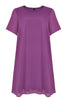 Dress A-line Voile - purple  - #3