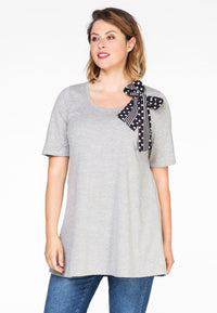 Tunic flare scarf dots - grey - #1