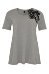 Tunic flare scarf dots - grey - #4