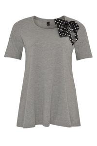 Tunic flare scarf dots - grey - #4