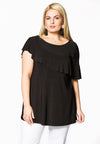 Tunic flare asym frill DOLCE - black 