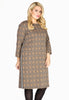 Dress check lurex - brown