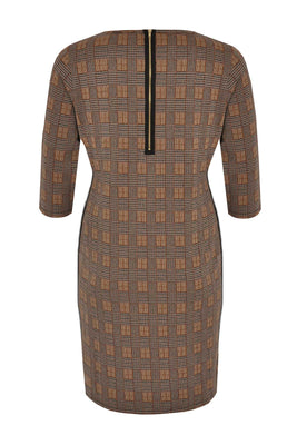 Dress check lurex - brown - #4