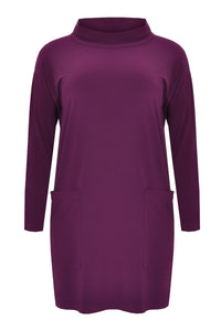 Tunic turned neckline DOLCE - purple - #4