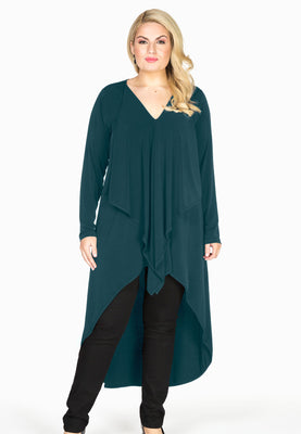 Tunic pointy layer DOLCE - green  - #1