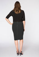 Skirt zip midback crèpe - black - #3