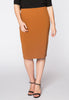 Skirt zip midback crèpe - brown