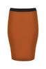 Skirt zip midback crèpe - brown - #4