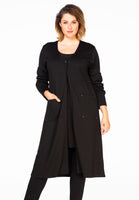 Cardigan pockets INTERLOCK - black  - #1