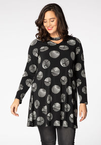 Tunic wide bot strass zebra DOT - black - #1