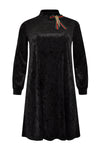 Dress puff sleeves VELVET - black - #4
