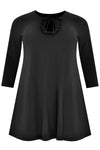 Tunic wide bot frill COCO - black - #4