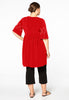 Tunic ruffled pearls DOLCE - red  - #3