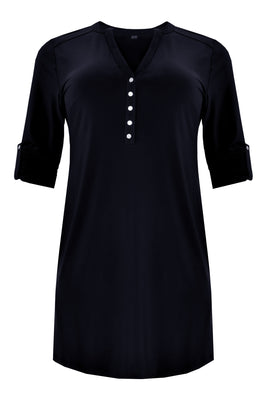 Tunic grandad collar DOLCE - blue - #4