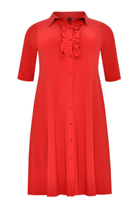 Blouse-dress ruffled DOLCE - red - #4