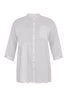 Blouse asymmetric ruffled LINEN - white 