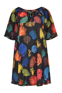 Dress wide neck CORAL - black - #4