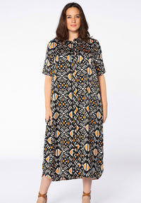 Blouse long pockets AFRICA - white - #1
