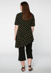 Shirt asymmetric wide bottom DOTS - black - #3