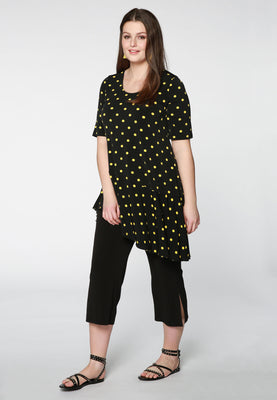 Shirt asymmetric wide bottom DOTS - black  - #2