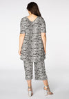 Tunic wide bot double V SNAKE - white - #3