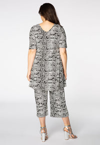 Tunic wide bot double V SNAKE - white - #3