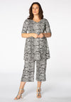Tunic wide bot double V SNAKE - white - #2