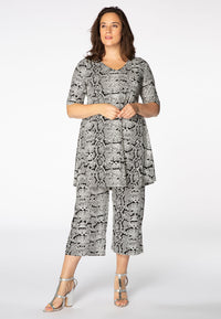 Tunic wide bot double V SNAKE - white - #2