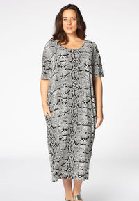 Dress wide SNAKE - white - #1