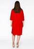 Dress embroidered LINEN - red - #3