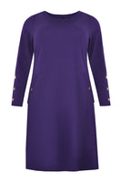 Dress INTERLOCK pockets - purple  - #4