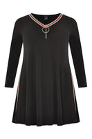 Tunic DOLCE wide bottom zip - black  - #4