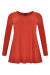 Tunic DOLCE flare long sleeve - orange 