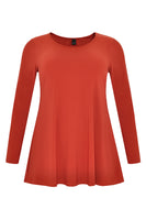 Tunic DOLCE flare long sleeve - orange  - #1